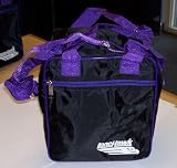 LaneHawk 1 Ball Mini Tote Bowling Bag Black/Purple