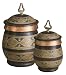 Set of 2 Terra Cotta Canisters