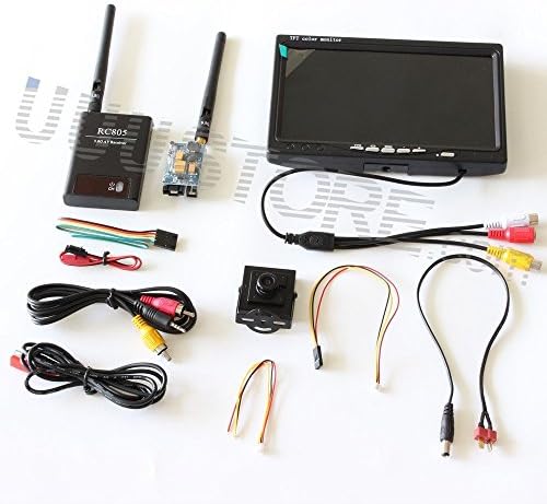 RC FPV Combo 5.8Ghz 200mw AV Transmitter Receiver No blue HD Monitor For CCTV Gopro hero3+ hero4 SJ4000 DJI Phantom