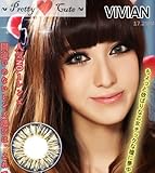 IMAGE OF Vivian Mix 3-Tones Colored XL Big Circle Cosmetic Contact Lens 17.2mm - (Grey)