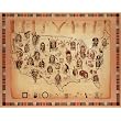 INDIAN TRIBE MAP AND SYMBOLS POSTER ART PRINT ~ Poster Revolution