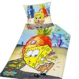 Herding - Bedding Spongebob Duvet Cover Set 80 x 80/135 x 200 cm