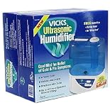 Vicks Ultrasonic Humidifier, Cool Mist for Relief of Cold and Flu Symptoms
