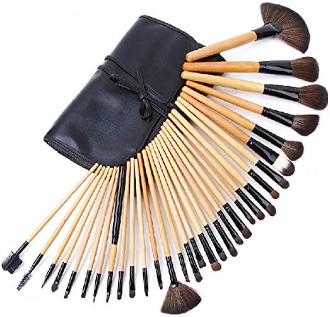 Comier 18/24/32pcs Wood Makeup Brushes Set Tools Pro Foundation Eyeshadow Eyeliner Superior Soft 32pcs Make up Tools Pincel Maquiagem Professional Superior Soft Cosmetic Kit (32pcs)