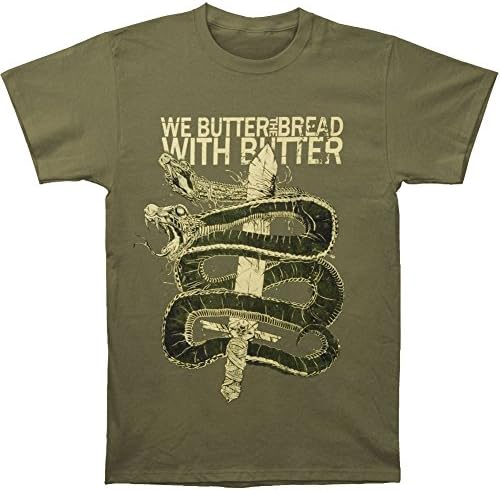 We Butter The Bread With Butter Men's Snake T-shirt XX-Large Green