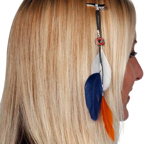 Chicago Bears Team Color Feather Hair Clip