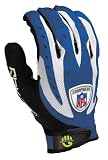 Reebok NFL Velocity Grip Football Gloves (Royal, Small)