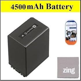Sony DCR-SX44 DCR-SX45 Handycam Camcorder Battery - NP-FV100 Battery + LCD Screen Protectors + Micro Fiber Cleaning Cloth
