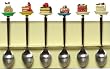 Gift Boxed Stainless Steel Sliced Cake Spoons Set / 6