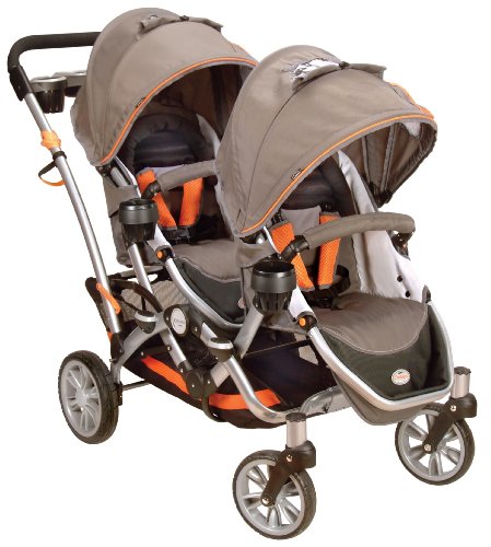 Contours Options Tandem II Stroller, Tangerine