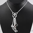 Sterling Silver Necklaces - Butterflies - Length: 18", Height: 29mm