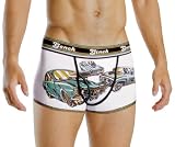 Ginch Gonch Men's Burnin' Tailpipes Sports Brief,Black/Blue/Yellow,Large
