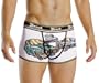 Ginch Gonch Men's Burnin' Tailpipes Sports Brief,Black/Blue/Yellow,Large