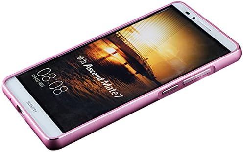 Xianghan Ascend Mate 7 Case Luxury Ultra Thin Aluminum Metal Frame+ Pc Back Cover Case for Huawei Ascend Mate 7 [Free Phone Holder] Color Rose