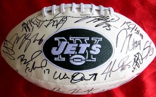 New York Jets Team Signed / Autographed 2010 Logo Football - Autographed Footballs