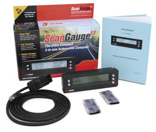 ScanGauge II 3-in-1 Compact Multifunction Vehicle Computer with Customizable Display