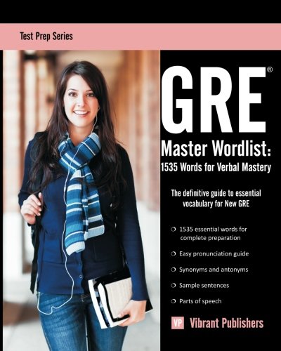 gre master wordlist 1535 words for verbal mastery