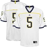adidas Michigan Wolverines #5 White Replica Football Jersey
