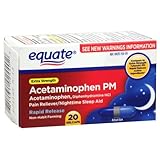 UPC 681131024402 product image for Equate - Pain Reliever PM Nighttime Sleep Aid, Extra Strength, Acetaminophen 20  | upcitemdb.com