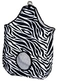 Large Canvas Hay Bag Zebra Print