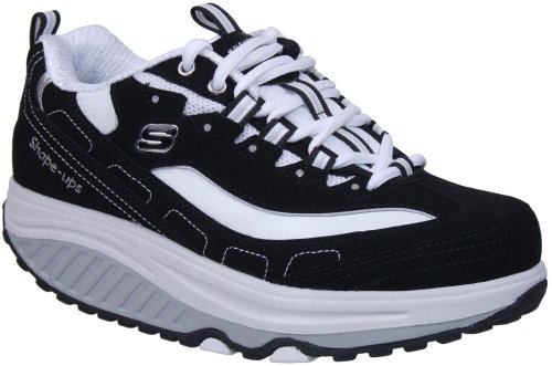 Skechers Women’s Shape Up-Strength Fitness Walking Shoe,Black/White,8.5 M US