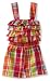 Young Hearts Girls 2-6X Plaid Ruffle Romper Set, Orange, 5
