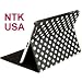 NTK Premium Dalmation Series iPad 2 Plaid Polka Dots Pattern Folio Leather Smart Cover Case Tartan Style With Inner Hard Armor Case/Base (Black/White)