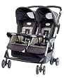 Peg Perego Aria Twin Light Weight One Hand Fold Stroller in Moka