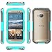 HTC ONE M9 Waterproof Case, VEGO Full Body Waterproof Shockproof Dirtproof Durable Gel Touch Screen Ipx8 Swimming Diving Protection Case Cover Skin for HTC ONE M9 2015 Release - Teal