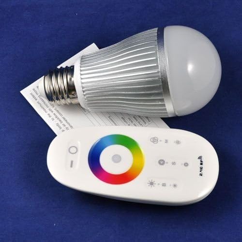 Worthtrust New Ac 86-264v E27 Lamp Base 6w 2.4g Group Division Touch Screen Remote Control Color Changing Wifi LED RGB Bulb with Controller