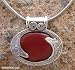 Carnelian necklace, 'Royal Amulet' 18.5 L