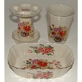 Vintage "JAPAN" Porcelain Bathroom Set
