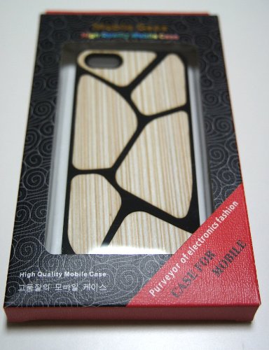 【39s】 iPhone5用高品質Woodシリーズ PCケース ブラック＆ホワイト