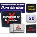 Armbinde bedruckt mit IHREM INDIVIDUELLEM TEXT / Mit Kletterschluss