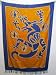 Sarong Pareo Beach Wrap Scarv Gecko Orange Blue Fair Trade 100% non see through