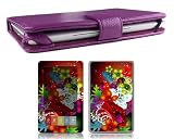Bundle Monster Barnes & Noble Nook Genuine Leather Case Cover Jacket + Skin Art Decal Sticker + Screen Protector Ebook Accessories Combo - Fit 3G and Wifi Version