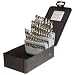 Precision Twist C29R10P High Speed Steel Jobber Length Drill Bit Set, Uncoated (Bright) Finish, 118 Degree Conventional Point, Inch, 29 piece, 1/16" to 1/2" x 64ths