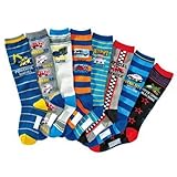 Deer Mum 8 Pairs Boy's Car Pattern Knee High Socks (Pack 8)
