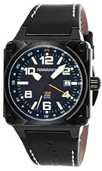 Torgoen Swiss Men's T26101 T26 GMT Black Ion-Plated Aviation Watch
