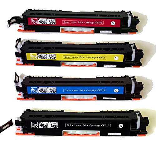 Compatible HP 126A Color CP1020, CP1025NW Toner E310A, CE311A, CE312A, CE313A Cartridges Combo - 4 Pack (BCMY)