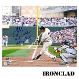 Joe Mauer Autographed 8x10 Opening Day 2010 Swinging w/ 