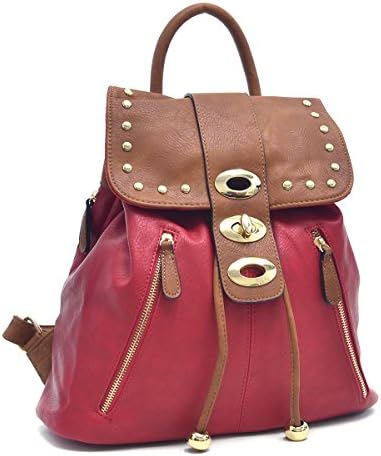 Dasein Faux Leather Convertible Drawstring Fashion Backpack Purse