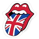 Rolling Stones - Aufkleber/Sticker Lips - Union Jack