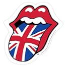 Rolling Stones - Aufkleber/Sticker Lips - Union Jack