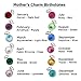 Loving Family Sterling Silver Mother's Loving Embrace Birthstone Charm Pendant