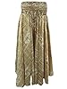 Vintage Saree Skirts Palazzo Hippy Sari Harem Pants Bellydance Beige