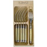 Horn Acrylic Handles Laguiole Verdier Heavy Duty Boxed Salad Forks