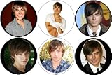 Set of 6 ZAC EFRON 1.25