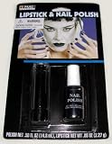 Black Halloween Lipstick & Nail Polish