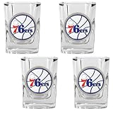 Philadelphia 76ers NBA 4pc Square Shot Glass Set